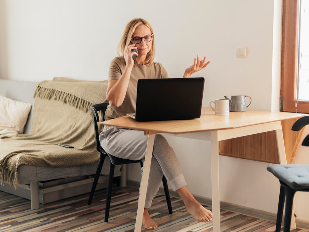 Woman Working from Home